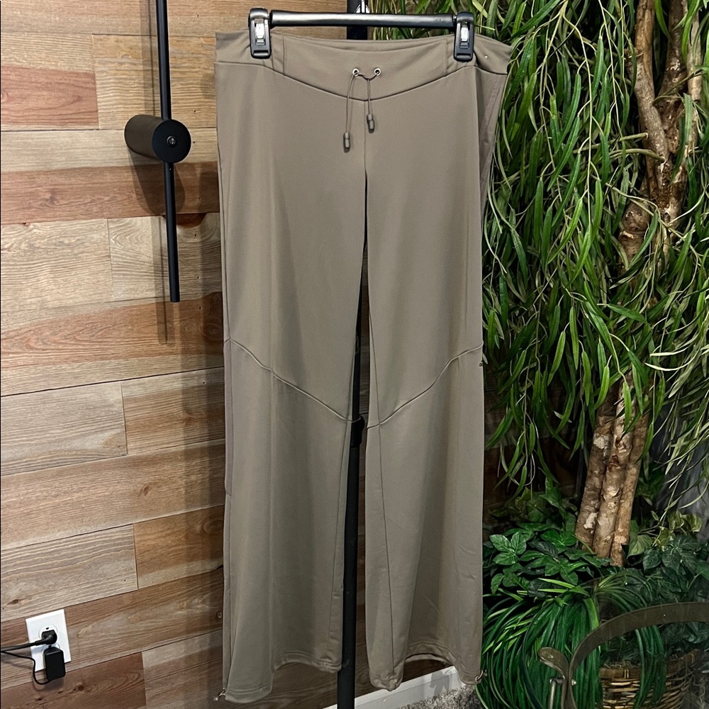 adidas Olive Green Wide-Leg Track Pants